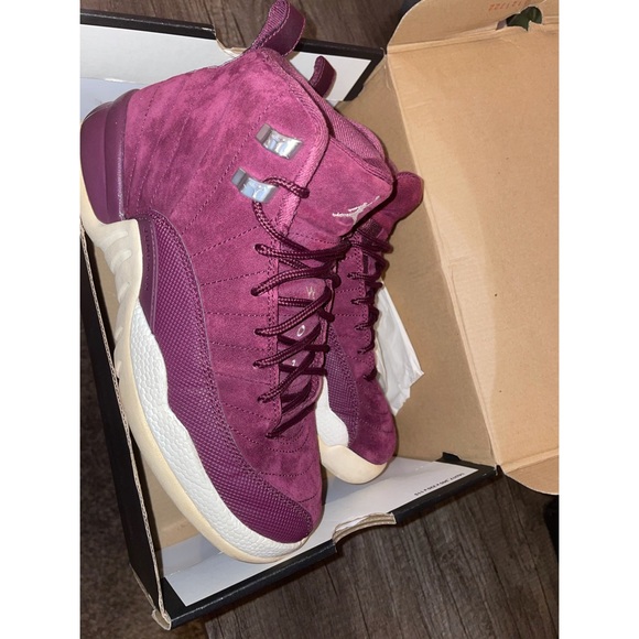 purple suede jordan 12
